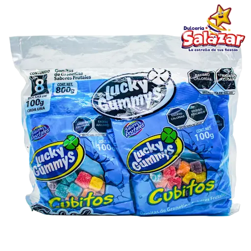 [CHE0027] GOMA LUCKY CUBITOS 100GR -B.800G- "C/12/8"