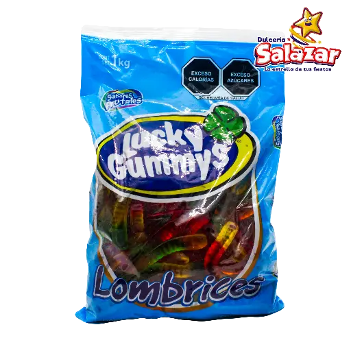 [CHE0006] GOMA LUCKY LOMBRICES -B.1KG- "C/8/1"