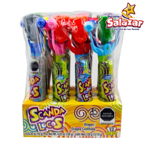 [BON0128] GRAGEA CONFITADA SCANDALOCOS DISPLAY -D.120G- "C/12/12"