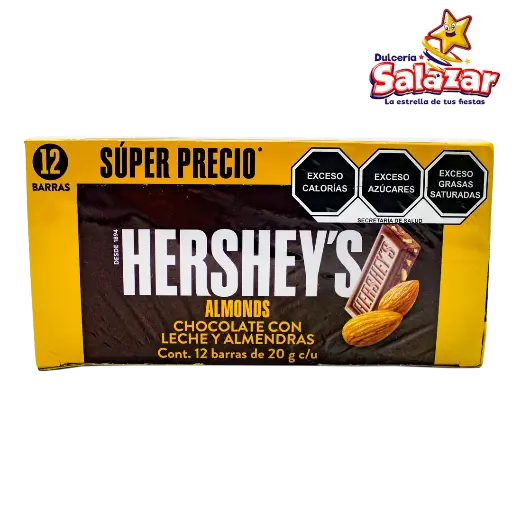 [HER0179] HERSHEYS ALMENDRA BARRA CHICA -D.240G- "C/12/12"