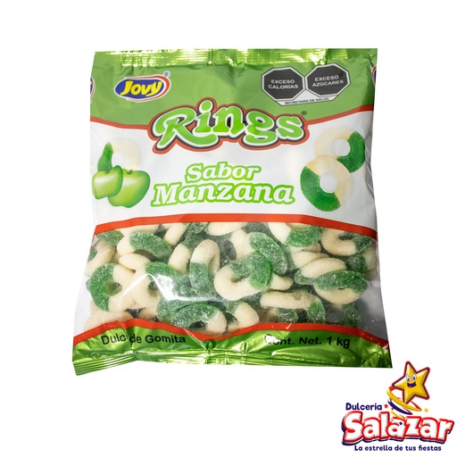[JOV0005] JOVY RINGS AROS DE MANZANA -B.1KG- "C/10/1"