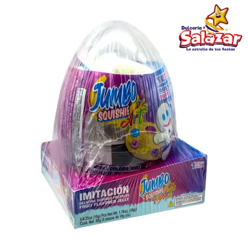 [BON0360] JUGUETE SORPRESA JUMBO EGG SQUISHIE BOND -D.50G- "C/32/1"