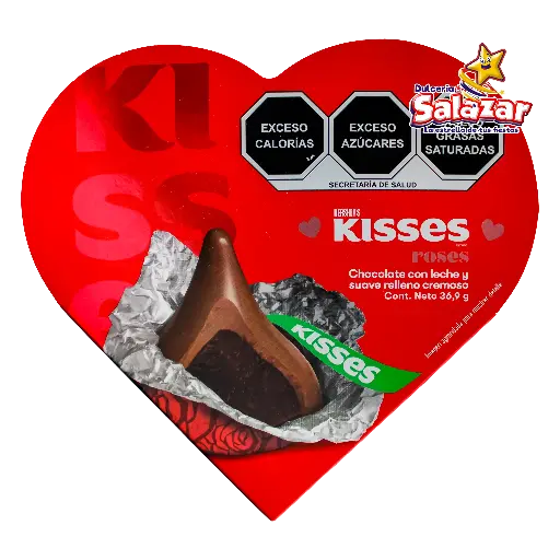 [HER0011] KISSES ROSES HEART CORAZON CHOCOLATE -D.36.9G- "C/24/1"