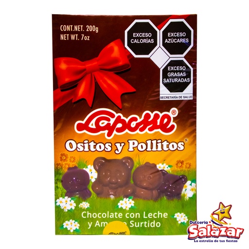 [LAP0041] LAPOSSE CHOCOLATE OSITOS Y POLLITOS -B.200G- "C/20/1"