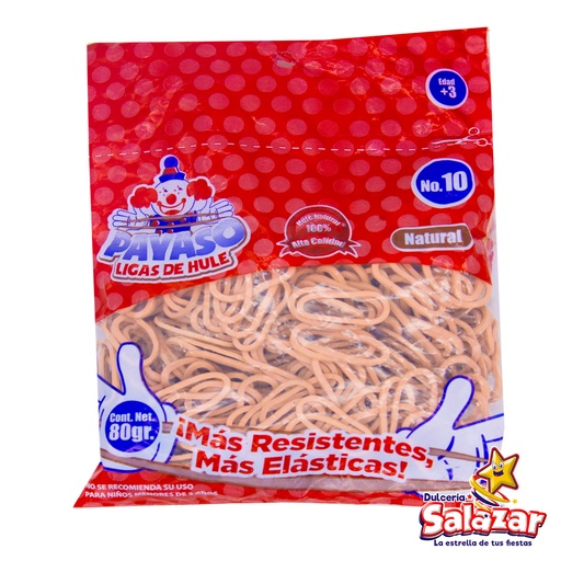 [SEL0062] LIGA NATURAL #10 PAYASO -B.80GR- "C/130/80G"
