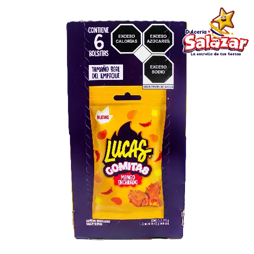 [EFF0226] LUCAS GOMITAS MANGO ENCHILADO 40GR -D.240G- "C/12/6"