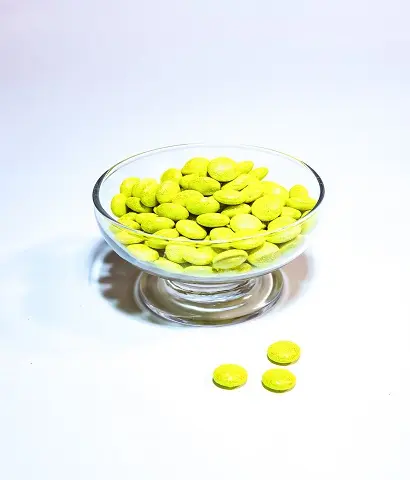 [TRU0245] LUNETA DIAMANTADA AMARILLO PASTEL X KILO "C/10/1"