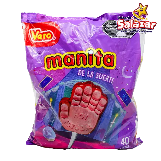 [VER0041] PALETA MANITA DE LA SUERTE VERO -B.560G- "C/24/40"