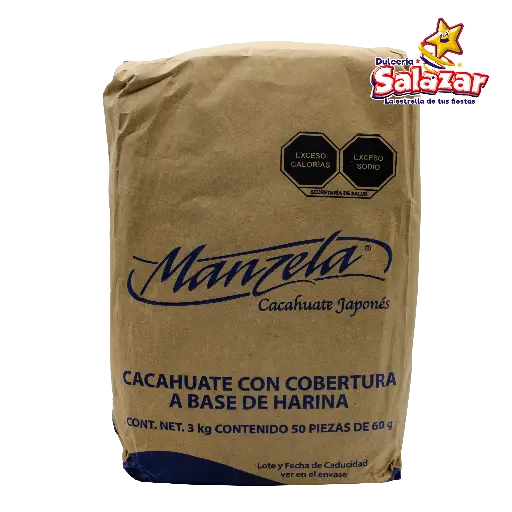 [MAN0003] MANZELA CACAHUATE 60G -B.3KG- "C/10/50"
