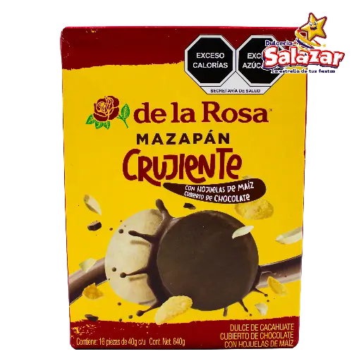 [ROS0060] MAZAPAN CRUJIENTE CUBIERTO DE CHOCOLATE -D.640G- "C/16/16"