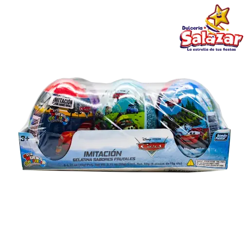 [BON0019] MEGA HUEVO CON GELATINA CARS G02853 -D.60G- "C/12/6"