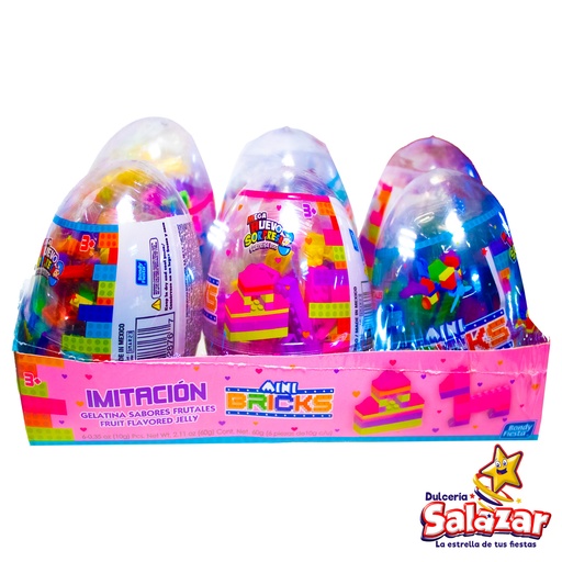 [BON0390] MEGA HUEVO MINI BRICKS C/GELATINA G02877 "C/12/6"