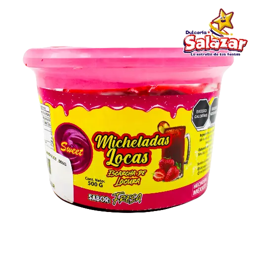 [ART0004] MICHELADAS LOCAS SABOR FRESA DULCE -BOT.500G- "C/18/1"