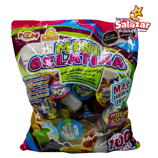 [VIB0010] MINI GELATINA SABORES SURTIDOS -D.100PZA- "C/6/1"