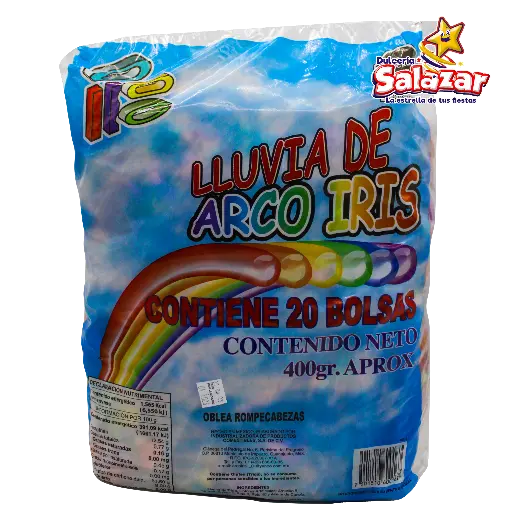 [ARI0006] OBLEA RECORTE GRANDE ARCOIRIS -B.20PZA- "C/5/20"