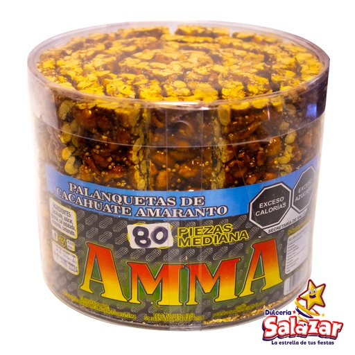 [AMM0035] PALANQUETA AMMA CON AMARANTO -E.12PZA- "C/12/8"