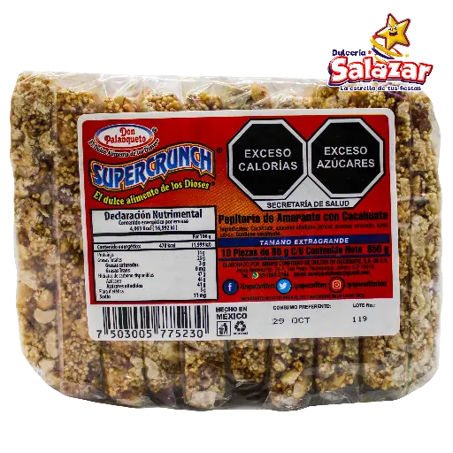[PEZ0008] PALANQUETA SUPERCRUNCH EXTRAGDE -B.850G- "C/20/10"