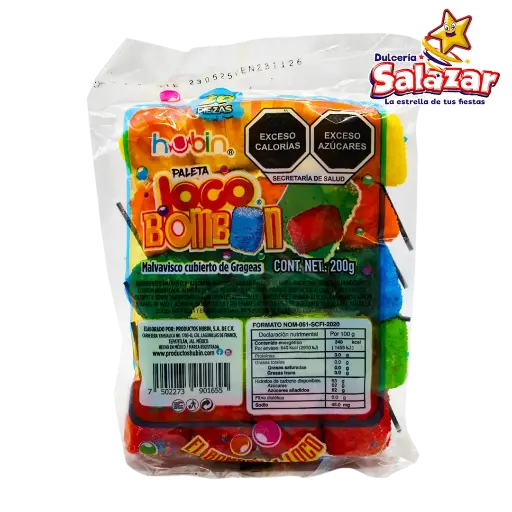 [HUB0059] PALETA BOMBON LOCO MEDIANO HUBIN -B.200GR - "C/40/20"