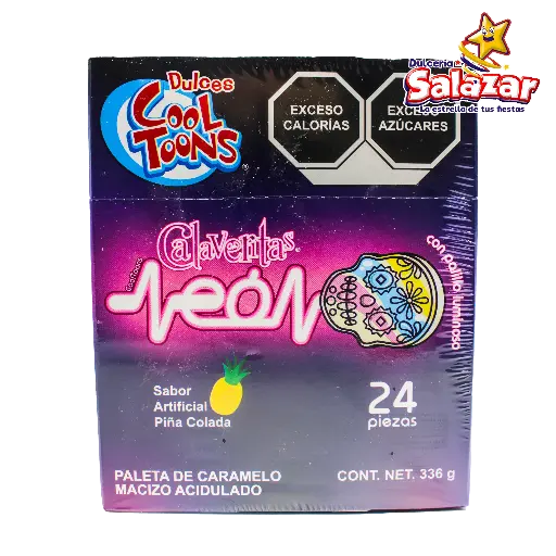 [SWT0017] PALETA CALAVERITAS NEON PIÑA COLADA -D.336G- "C/24/24"