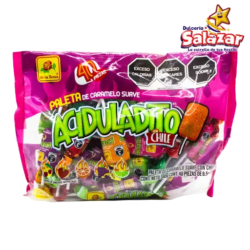 [ROS0546] PALETA CARAMELO SUAVE ACIDULADITO -B.340GR- "C/25/40"