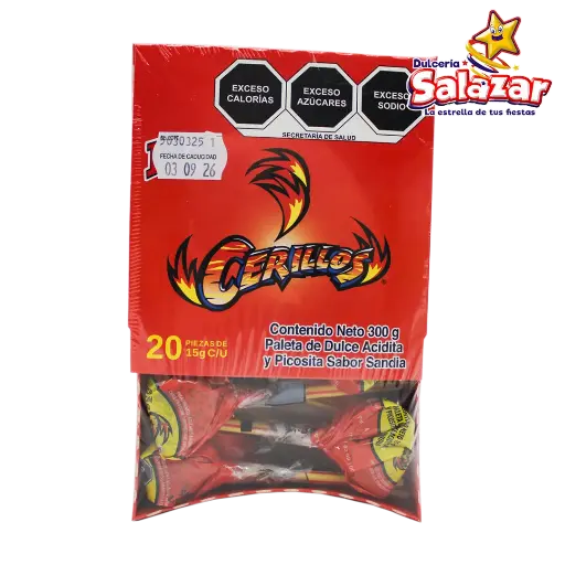 [IND0004] PALETA CERILLOS TAMARINDO INDY -D.300G- "C/30/20"