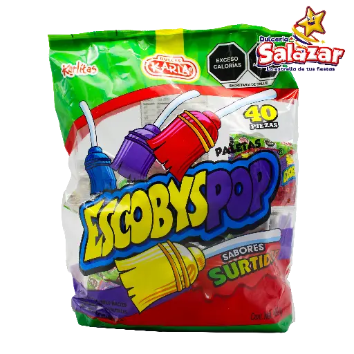 [KAR0029] PALETA ESCOBYS POP KARLA SURTIDOS -B.400G- "C/30/40"