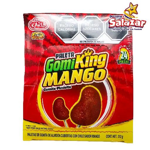 [KAR0025] PALETA GOMI KING MANGO PALETA D/GOMA -D.312G- "C/24/24"
