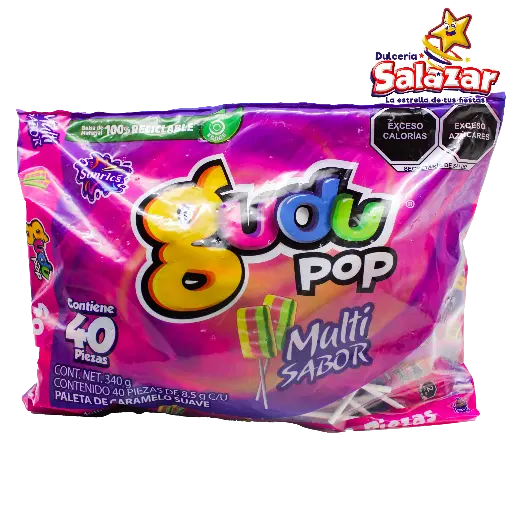 [SON0005] PALETA GUDU POP MULTISABOR SONRICS -B.340GR- "C/18/40"