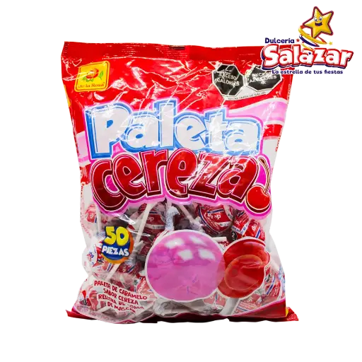 [ROS0070] PALETA JUMBO CEREZA BOLSA DLR -B.950GR- "C/12/50"