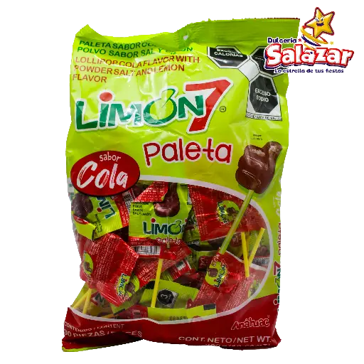 [ANA0078] PALETA LIMON 7 "COLA" BOLSA -B.300G-"C/24/30"