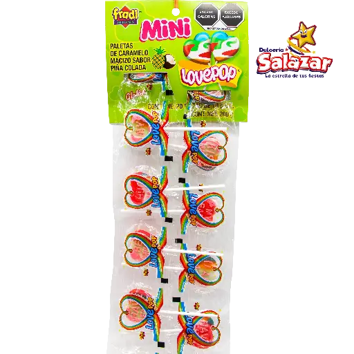 [FRA0004] PALETA MINI LOVE PIÑA COLADA FRADI -T.200G- "C/40/20"