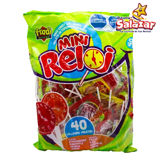 [FRA0002] PALETA MINI RELOJ SURTIDA FRADI -B.400G- "C/24/40"