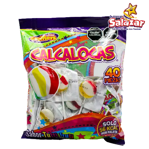 [CHY0074] PALETA PALETA CALCALOCAS TUTTIFRUTI CHOMPYS -B.560G- "C/24/40"