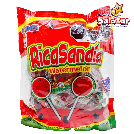 [ALV0002] PALETA PALETA RICA SANDIA ALVHER -B.600G- "C/24/40"
