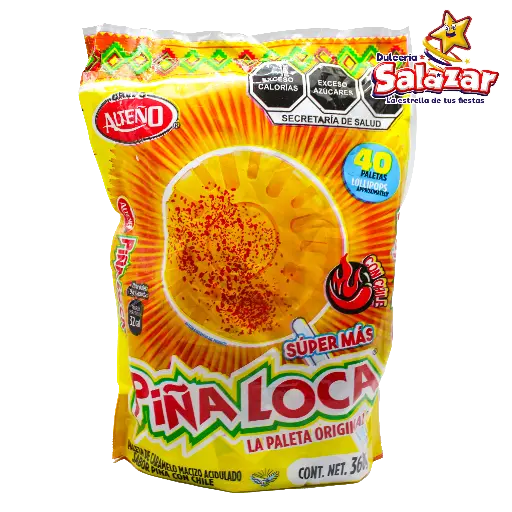 [ALT0008] PALETA PIÑA LOCA SUPER MAS 9GR ALTEÑO -B.360G- "C/32/40"