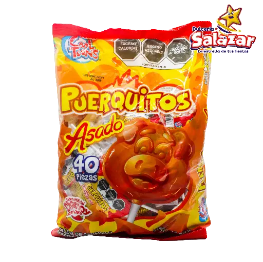 [SWT0040] PALETA PUERQUITOS ASADO COOL TOONS -B.560GR- "C/24/40"