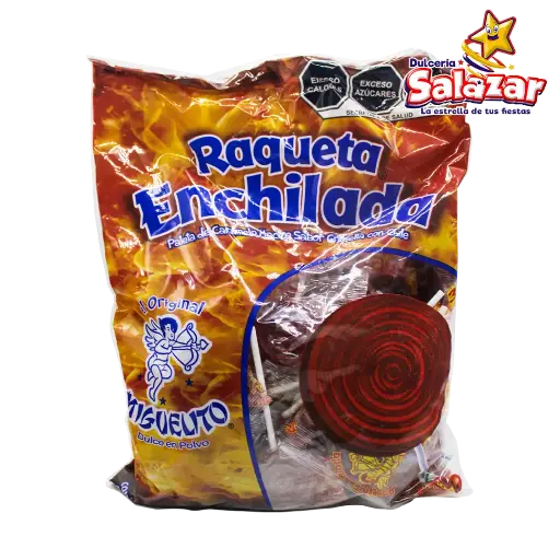 [JOS0004] PALETA RAQUETA ENCHILADA MIGUELITO -B.400G- "C/20/40"