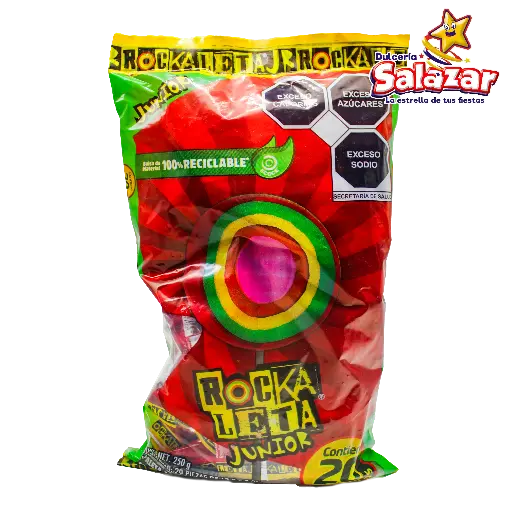 [SON0039] PALETA ROCKALETA JUNIOR SONRIC'S -B.250GR- "C/16/20"