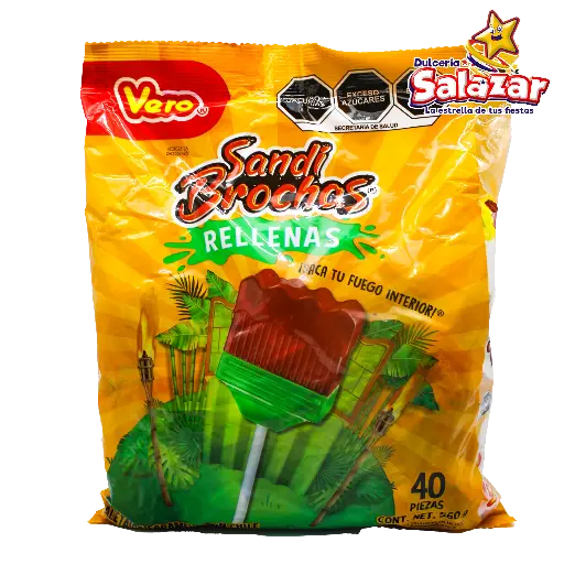 [VER0086] PALETA SANDI BROCHAS RELLENAS VERO -B.560G- "C/24/40"