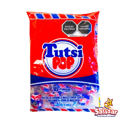 [TUT0009] PALETA TUTSI CHUPA POP -B.360G- "C/12/18"