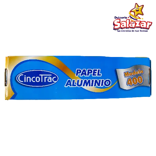 [CINC0006] PAPEL ALUMINIO CINCOTRAC MODELO 400 AZUL -R.1.5KG- "C/6/1"