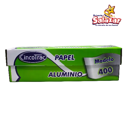 [CINC0007] PAPEL ALUMINIO CINCOTRAC MODELO 400 VERDE -R.1.5KG- "C/6/1"