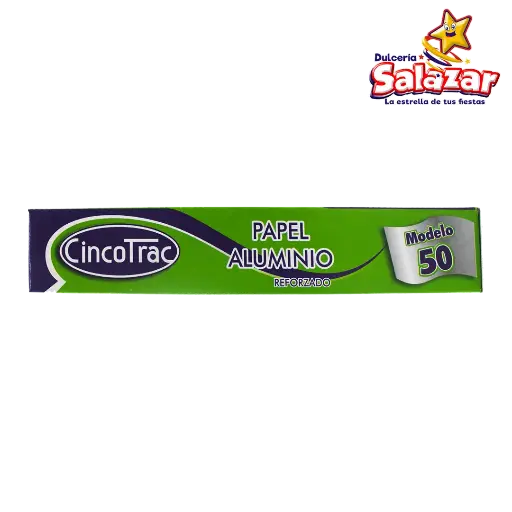 [CINC0004] PAPEL ALUMINIO CINCOTRAC MODELO 50 VERDE -R.300G- "C/25/1"