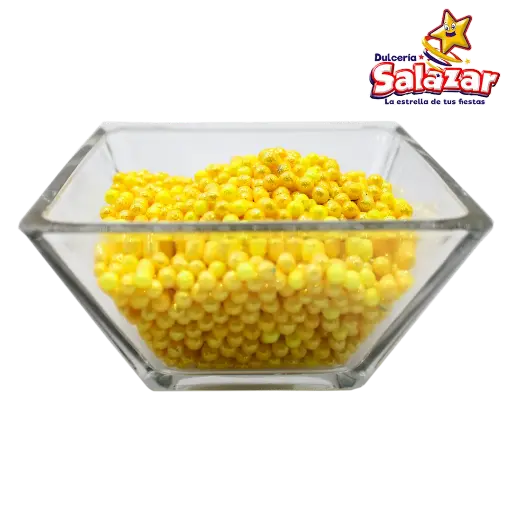 [TRU0212] PERLA DIAMANTADA AMARILLO PASTEL X KILO "C/10/1"