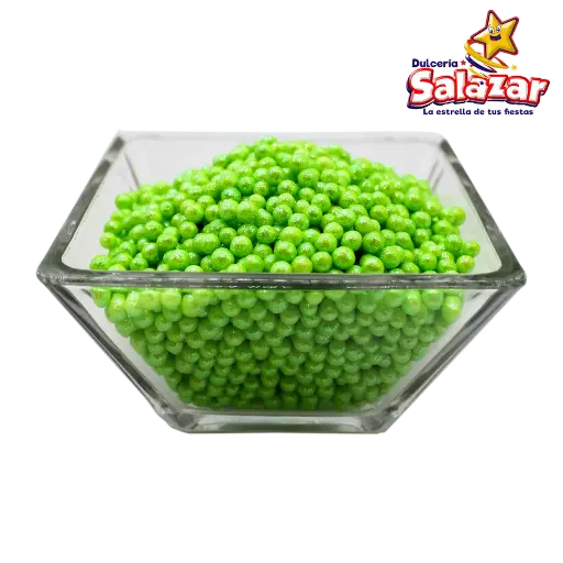 [TRU0219] PERLA DIAMANTADA VERDE LIMON X KILO AGRA "C/10/1"