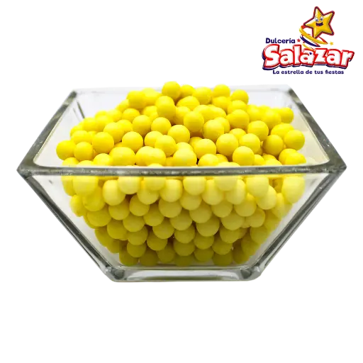 [TRU0442] PERLA JUMBO MATE AMARILLO PASTEL "C/5/1"