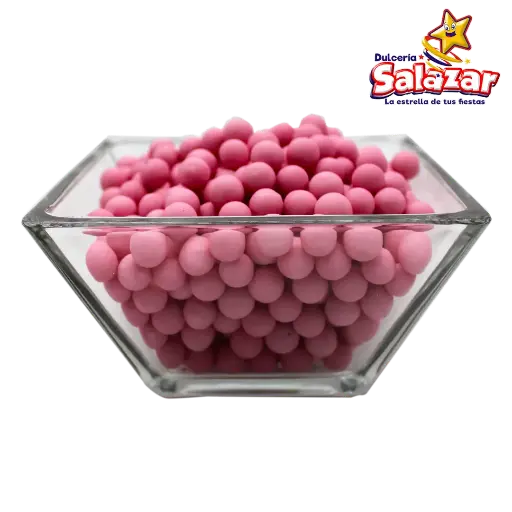 [TRU0444] PERLA JUMBO MATE ROSA PASTEL "C/5/1"