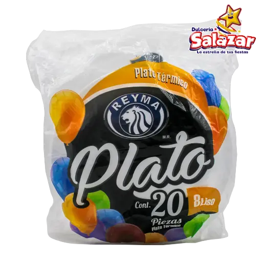 [REYM0010] PLATO TERMICO 8 LISO REYMA PT8L -B.20PZA- "B/25/20"