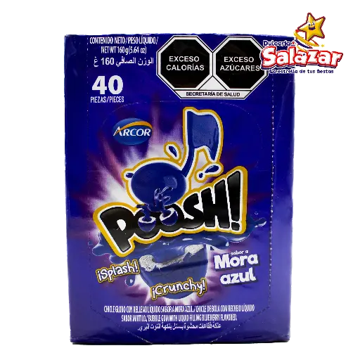 [DOS0060] CHICLE POOSH MORA AZUL -D.160G- "C/18/40"