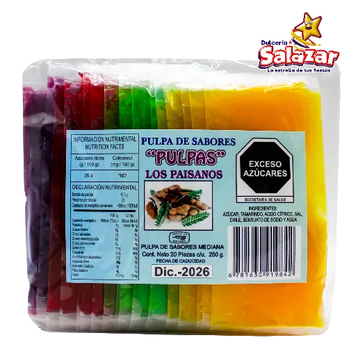 [REG0003] PULPA SABORES MED LOS PAISANOS -.B.250G- "C/30/20"